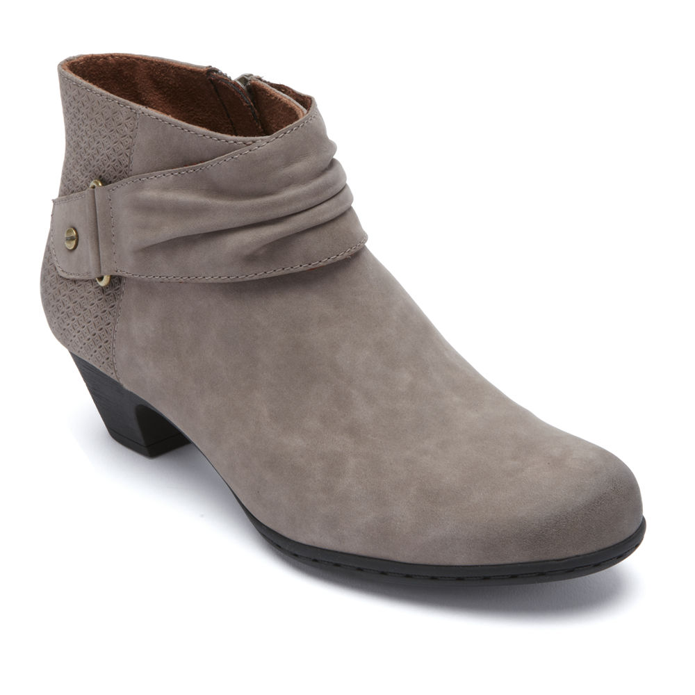 Botas Rockport Mujer Mexico - Brynn Rouched Grises - PDFXM1869